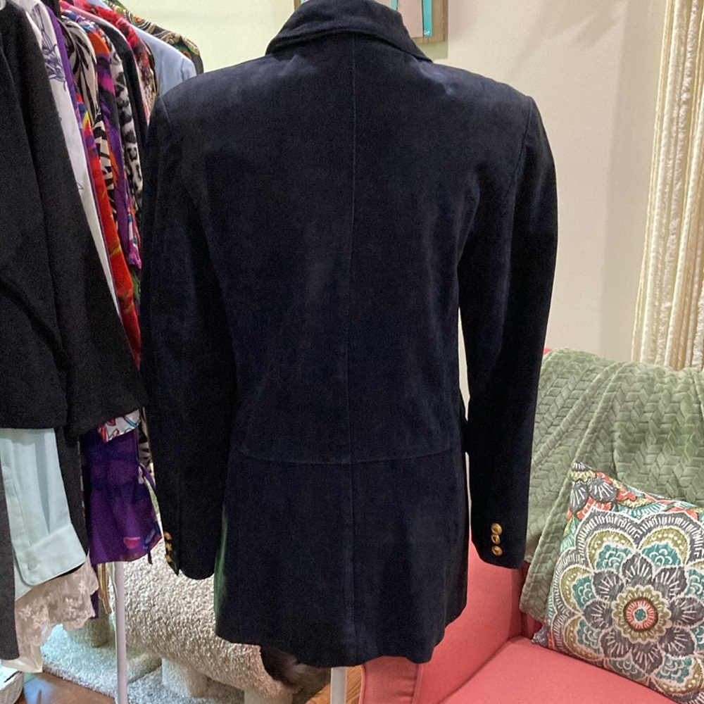 Navy Blue Suede Leather - Picture 8 of 17